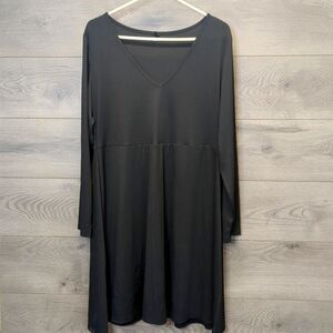 Shein Curve V Neck Ribbed Long Sleeve Dress Women's Plus Size 4X